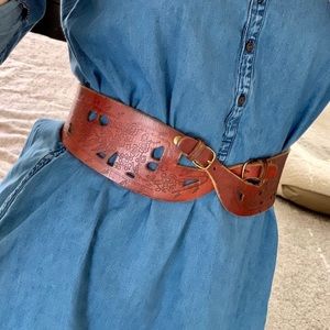 Lightly Distressed Lucky Brand Leather Belt